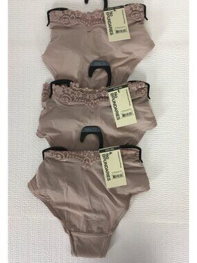 No Boundaries 3 Fit Stretch Lace Thong Underwear Size XXXL 22 Pale Pink New